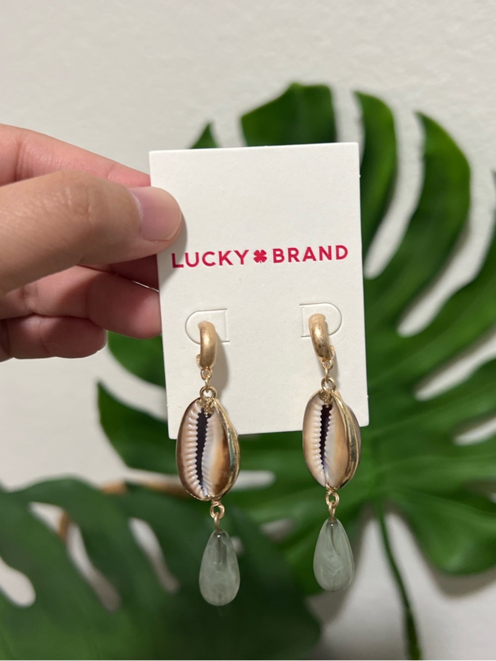 LUCKY BRAND Beach Shell Drop Earrings